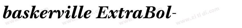 baskerville ExtraBol字体转换